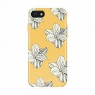 For iPhone 7/iPhone 8 Case Flexible Silicon Cover Retro Yellow Floral