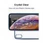 For iPhone X/Xs Case Clear Stylish Flexible Metal Luster Edge 5.8 Inch-Blue