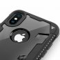 For iPhone X Case Military Grade Drop Proton Tested with Tempered Black Clear
