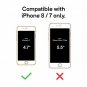 For iPhone 7/8 Case Edge Design Allbody Bumper Clear Back Buttons Covered Red