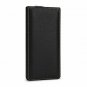 For BlackBerry Key2 Case. Slim Vertical Leather Ultra slim flip Cover Black