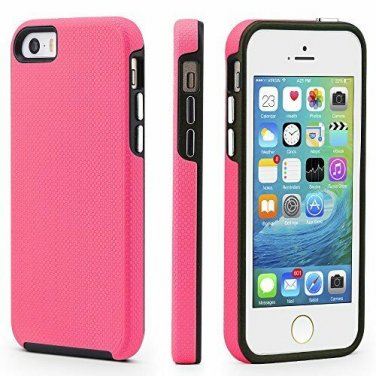 iPhone 5/5s/SE Case Dual Guard Protective Shock-Absorbing Rugged Pink