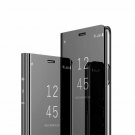 For Galaxy A7 2018 A750 Case Mirror Design Clear Flip Bookstyle Luxury Black