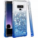 For Samsung Galaxy Note 9 Case Quicksand Series Glitter Flowing Gradient Azure