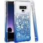 For Samsung Galaxy Note 9 Case Quicksand Series Glitter Flowing Gradient Azure