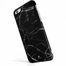 For iPhone 6/6s Case for Girls High Impact Flexible Silicon Black Marble Texture