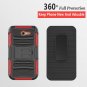 For Galaxy J3 2017 Case Holster HD Screen Protector Cover Shock Absortion Red