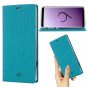 For Galaxy S9 Plus Wallet Case Leather Stand Kickstand Card Slot Magnetic Blue