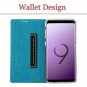 For Galaxy S9 Plus Wallet Case Leather Stand Kickstand Card Slot Magnetic Blue