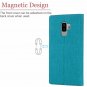 For Galaxy S9 Plus Wallet Case Leather Stand Kickstand Card Slot Magnetic Blue