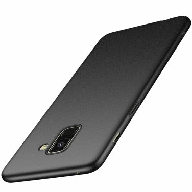 Samsung Galaxy A8 2018 Case UltraThin AntiStain AntiDrop Premium Gravel Black