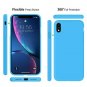 iPhone XR Case Gel Rubber Full Body Protection Shockproof Liquid Silicon Blue