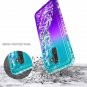 For Galaxy J8 Case Liquid Quicksand Waterfall Floating Flowing Gradient Aqua