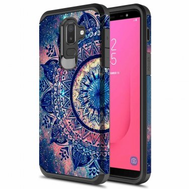 For Samsung GalaxyJ8 Case Onyxii Hybrid Dual Layer Slim Graphic Armor Mandala