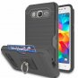 For Galaxy Grand Prime Case Stand Brushed Texture Dual Layer Shockproof Black