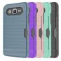 For Galaxy Grand Prime Case Stand Brushed Texture Dual Layer Shockproof Purple