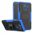 For Galaxy J8 2018 Case Hybrid Rugged Heavy Duty Armor Hard Back Cover Blue