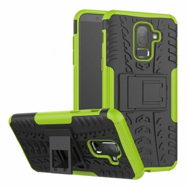 For Galaxy J8 2018 Case Hybrid Rugged Heavy Duty Armor Hard Back Cover Green