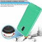 Galaxy J8 2018 Case Dretal Carbon Fiber Shock Resistant Brushed Texture Mint