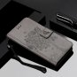 For Galaxy Note 9 Case Wallet PU Leather Flowers Folio Magnetic Kickstand Gray