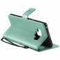 For Galaxy Note 9 Case Wallet PU Leather Flowers Folio Magnetic Kickstand Teal