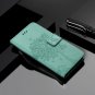 For Galaxy Note 9 Case Wallet PU Leather Flowers Folio Magnetic Kickstand Teal