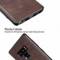 For Samsung Galaxy Note 9 Case Slim PU Leather Vintage Shockproof Dark Brown