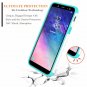 For Galaxy A6 Case Tempered Glass Screen Protector Glitter Liquid Wave