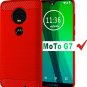 For Moto G7 Case Soft Slim Shockproof AntiFingerprint Full Protective Red