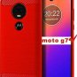 For Moto G7 Case Soft Slim Shockproof AntiFingerprint Full Protective Red