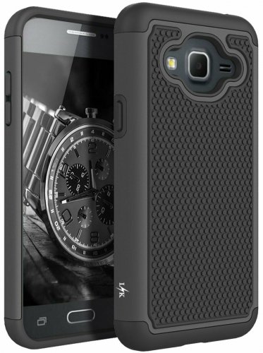 For J3 Case Prime Shock Absorption Hybrid Armor Defender Protective Black