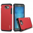 For Galaxy J3 2017 Case Heavy Duty Dual Layer Hybrid Rugged Bumber Red