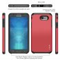 For Galaxy J3 2017 Case Heavy Duty Dual Layer Hybrid Rugged Bumber Red
