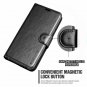 For Galaxy J3 2017 Case PU Leather Wallet Protective Kickstand Card Slots Black