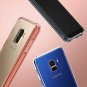 For Galaxy A8 case  Crystal Clear  PC Back Bumper Smoke Raised Bezels Rose Gold