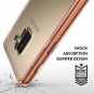 For Galaxy A8 case  Crystal Clear  PC Back Bumper Smoke Raised Bezels Rose Gold