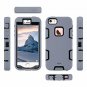 For iPhone SE/5S/5 Case Knox Armor Heavy Duty Shockproof Sport Grey+Black
