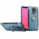 For Galaxy J8 2018 Case Hybrid Back with 360 Degree Rotation Ring Holder Navy