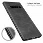 For Samsung Galaxy S10 Case Slim PU Leather Vintage Shockproof Lightweight Black