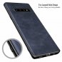 For Samsung Galaxy S10 Case Slim PU Leather Vintage Shockproof Lightweight Blue