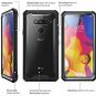 For LG V40 ThinQ Case Full Body Rugged Bumper Builtin Screen Protector Black