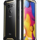For LG V40 ThinQ Case Full Body Rugged Bumper Builtin Screen Protector Gold