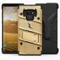 For Galaxy Note 9 Case Holster Lanyard Military Grade Drop Tested Gold/Black