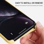 For iPhone Xs Max Case Liquid Silicone Rubber Shockproof Soft Microfiber Yellow
