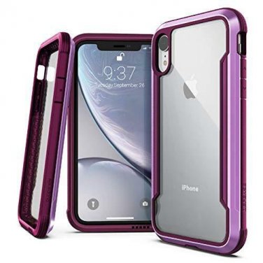 Apple iPhone XR Case Military Drop Tested Anodized Aluminum Polycarbonate Purple