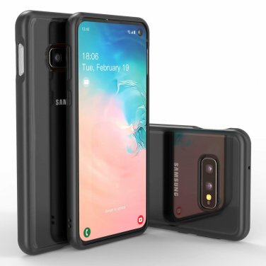 For Galaxy S10e Case Crystal with Flexible Durable Shock Absorption Black/Clear