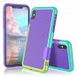 For iPhone X Case Ultra Slim 3 Color Hybrid Impact Antislip Shockproof Purple