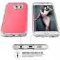 For Galaxy S6 Edge case Shock Proof Defender Slim Ultimate Protection RED/Grey