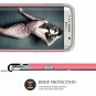 For Galaxy S6 Edge case Shock Proof Defender Slim Ultimate Protection RED/Grey