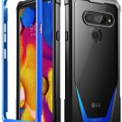 For LG V40 Thin Case Poetic Guardian Scratch Resistant Back BuiltinScreen Blue
